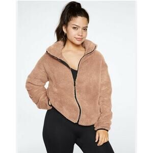 PINK Victoria’s Secret Teddy Sherpa Zip Jacket Fleece‎ XL NWT Cozy Fall Layering